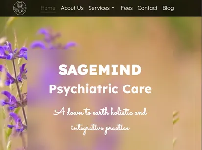 SageMind psychiatry website built by NCAT Digital